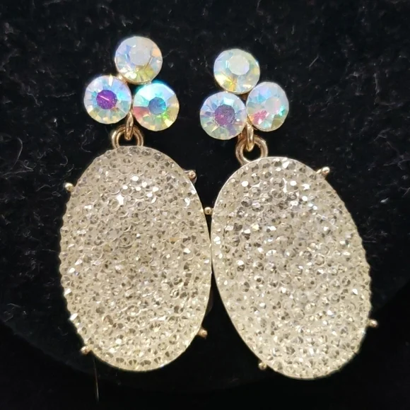 Topaz/Clear Rhinestone Necklace Set - Picture 4 of 4